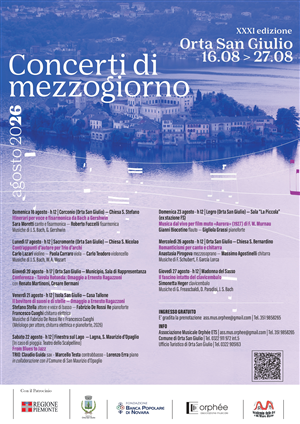 Concerti di Mezzogiorno XXXI Edizione
16 - 27 agosto 2026
